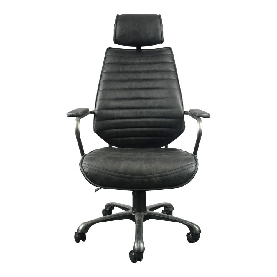 Executive Swivel Office Chair Black-Moes-MOE-PK-1081-02-Task Chairs-2-France and Son