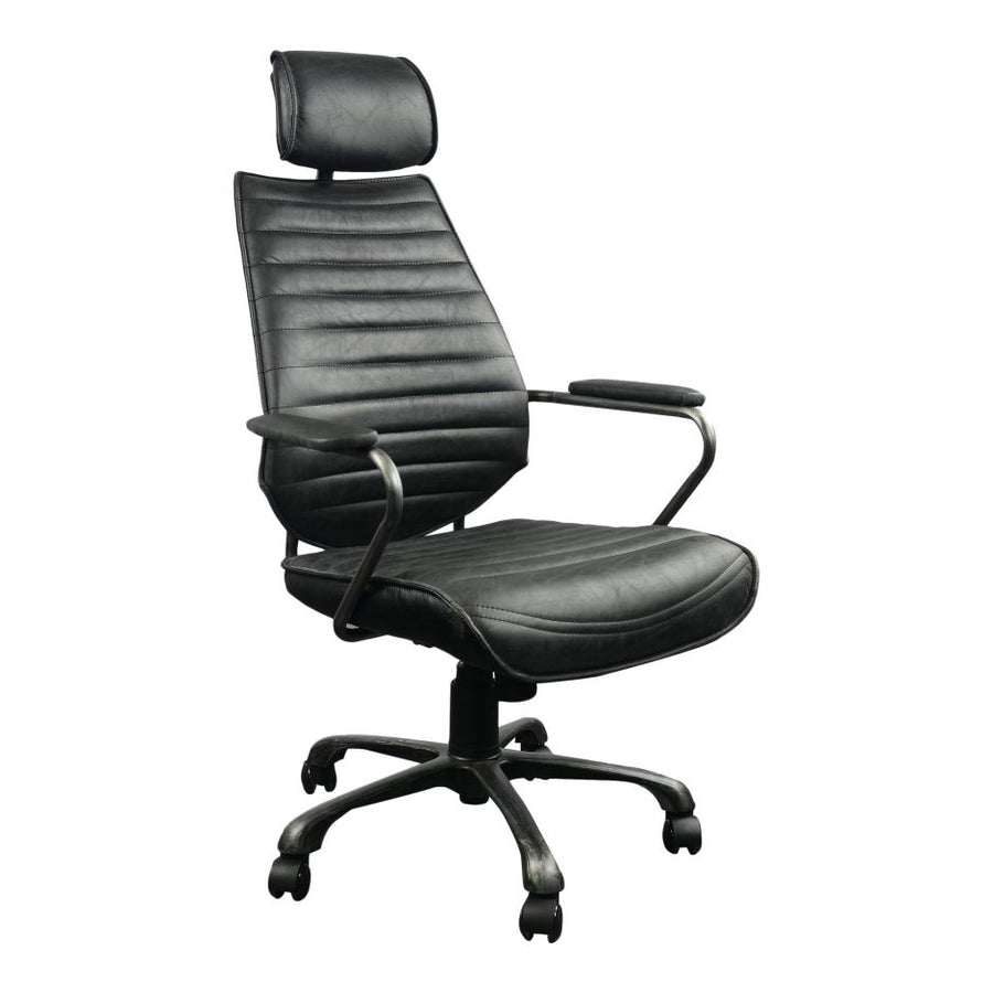 Executive Swivel Office Chair Black-Moes-MOE-PK-1081-02-Task Chairs-1-France and Son