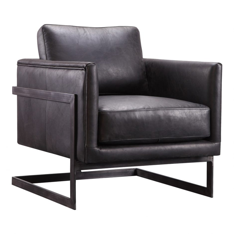 Luxley Club Chair Black-Moes-MOE-PK-1082-02-Lounge Chairs-1-France and Son