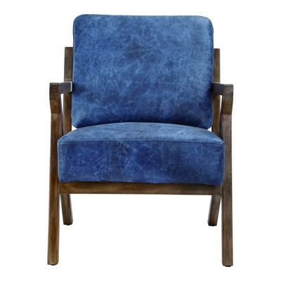 Drexel Arm Chair Blue-Moes-MOE-PK-1084-19-Lounge Chairs-3-France and Son
