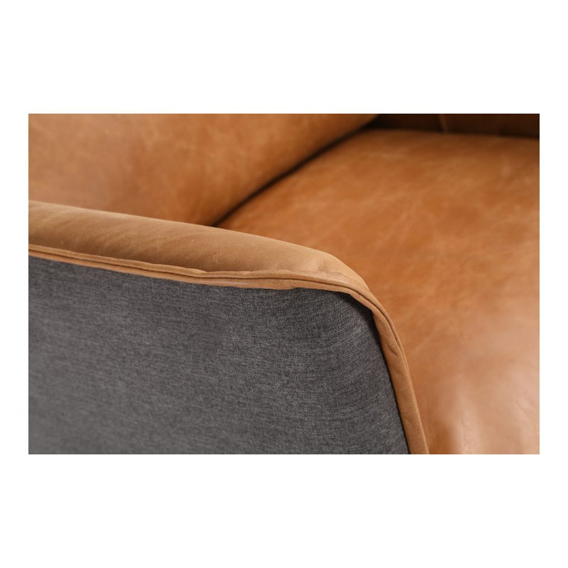 Messina Leather Arm Chair Cognac-Moes-MOE-PK-1096-23-Lounge Chairs-5-France and Son