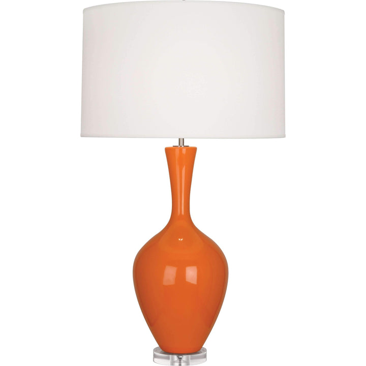 Audrey Table Lamp-Robert Abbey Fine Lighting-ABBEY-PM980-Table LampsPumpkin-20-France and Son