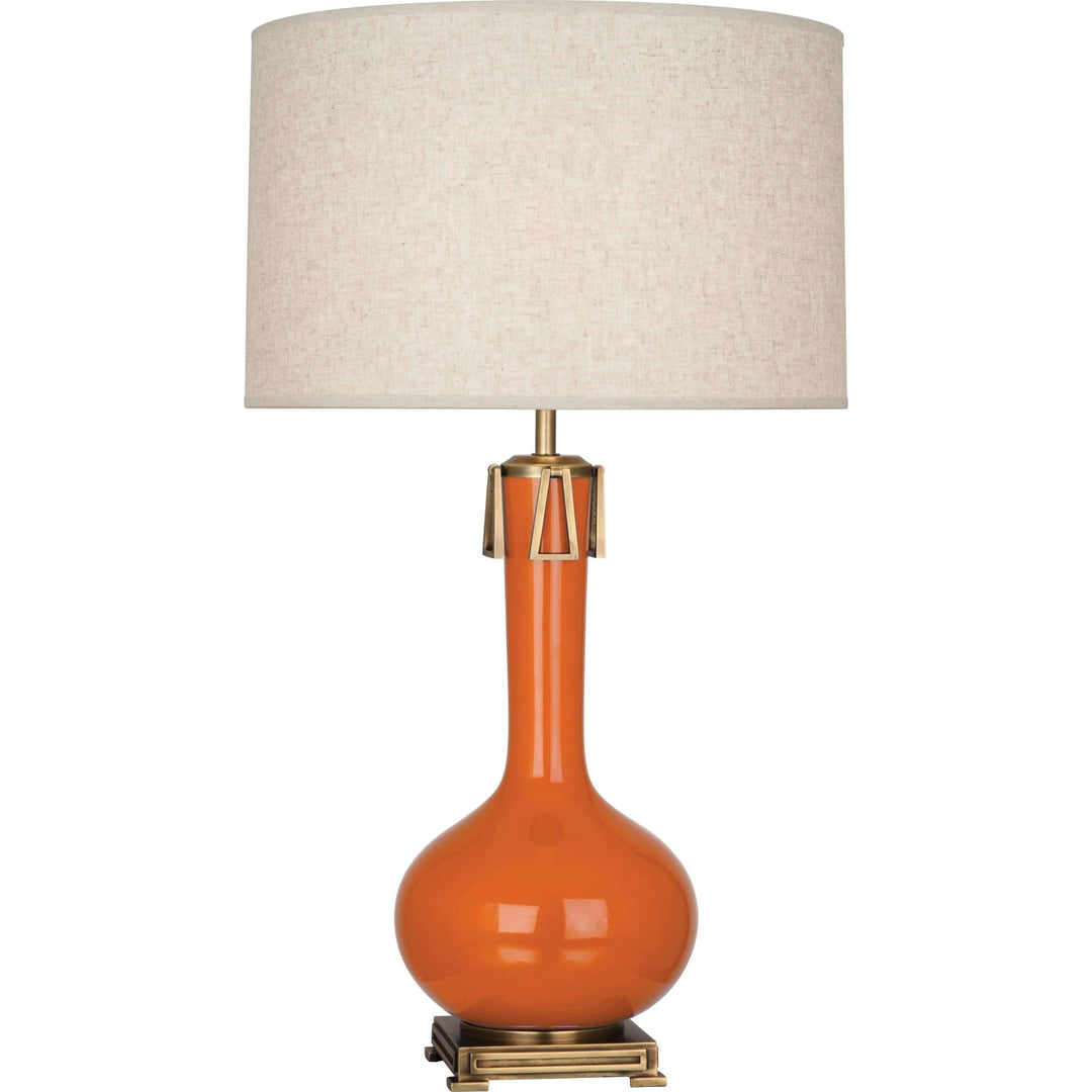 Athena Table Lamp-Robert Abbey Fine Lighting-ABBEY-PM992-Table LampsPumpkin-20-France and Son