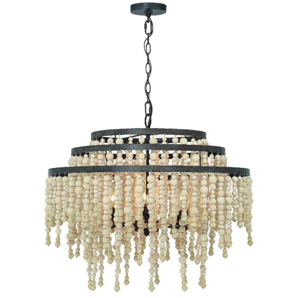 Poppy 6 Light Chandelier-Crystorama Lighting Company-CRYSTO-POP-A5076-FB-Chandeliers-1-France and Son