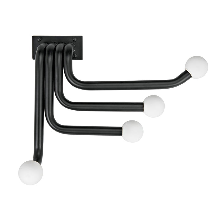Sweeny Sconce - Black Metal-Noir-NOIR-PZ006MTB-Outdoor Wall Sconces-1-France and Son