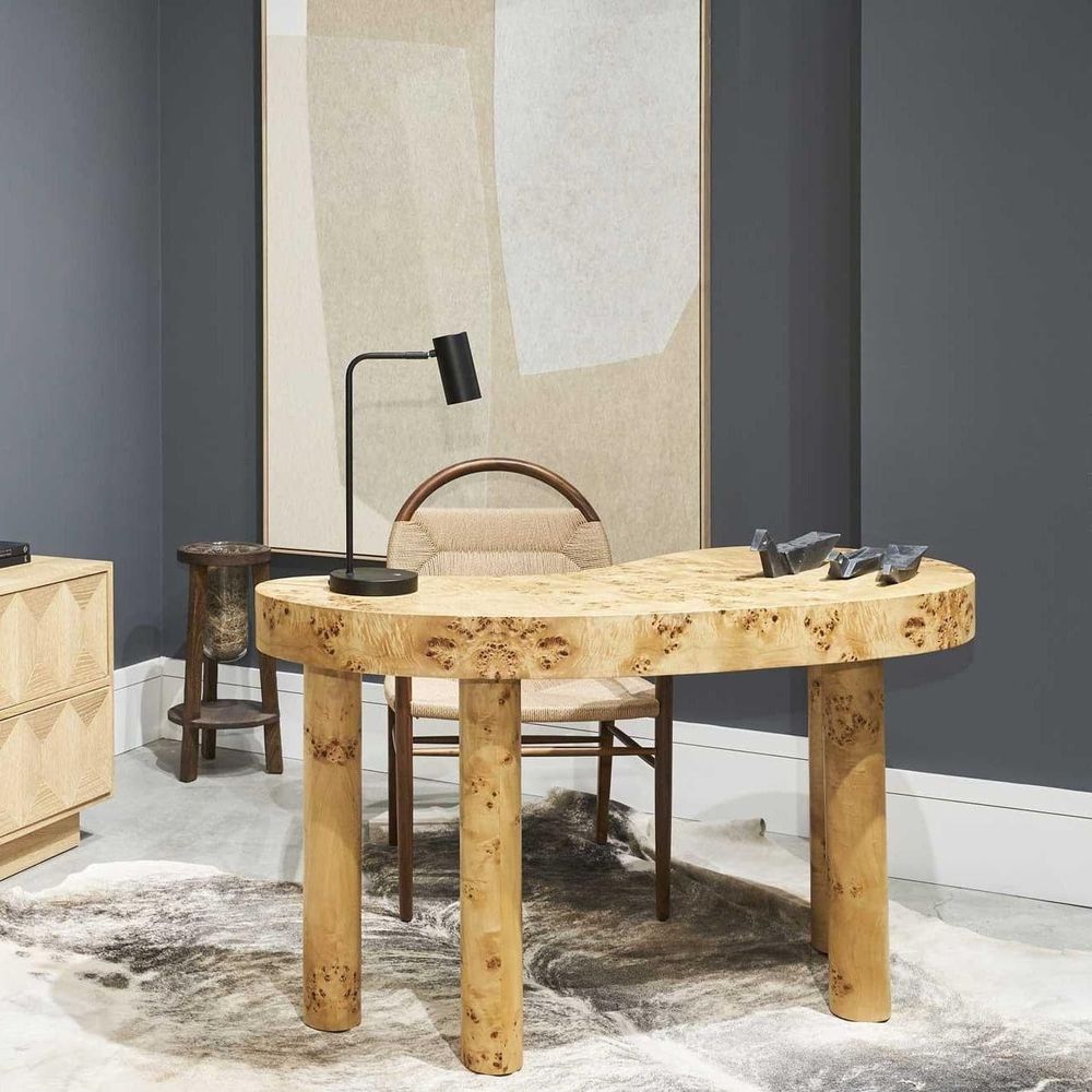 France and Son Orleans Burl Kidney Desk - Thumbnail 3