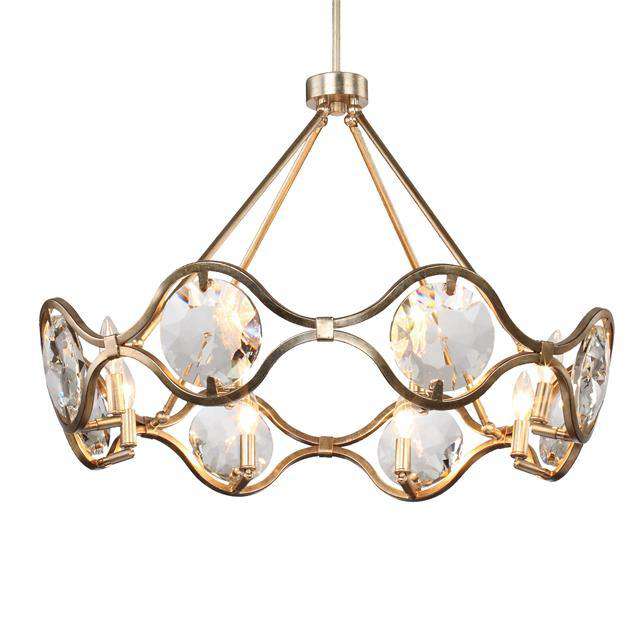 Quincy 8 Light Distressed Twilight Chandelier-Crystorama Lighting Company-CRYSTO-QUI-7628-DT-Chandeliers-1-France and Son