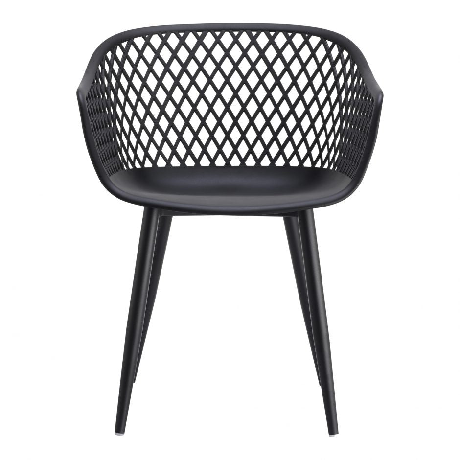 Piazza Outdoor Chair Black - Set Of Two-Moes-MOE-QX-1001-02-Outdoor Dining Chairs-2-France and Son