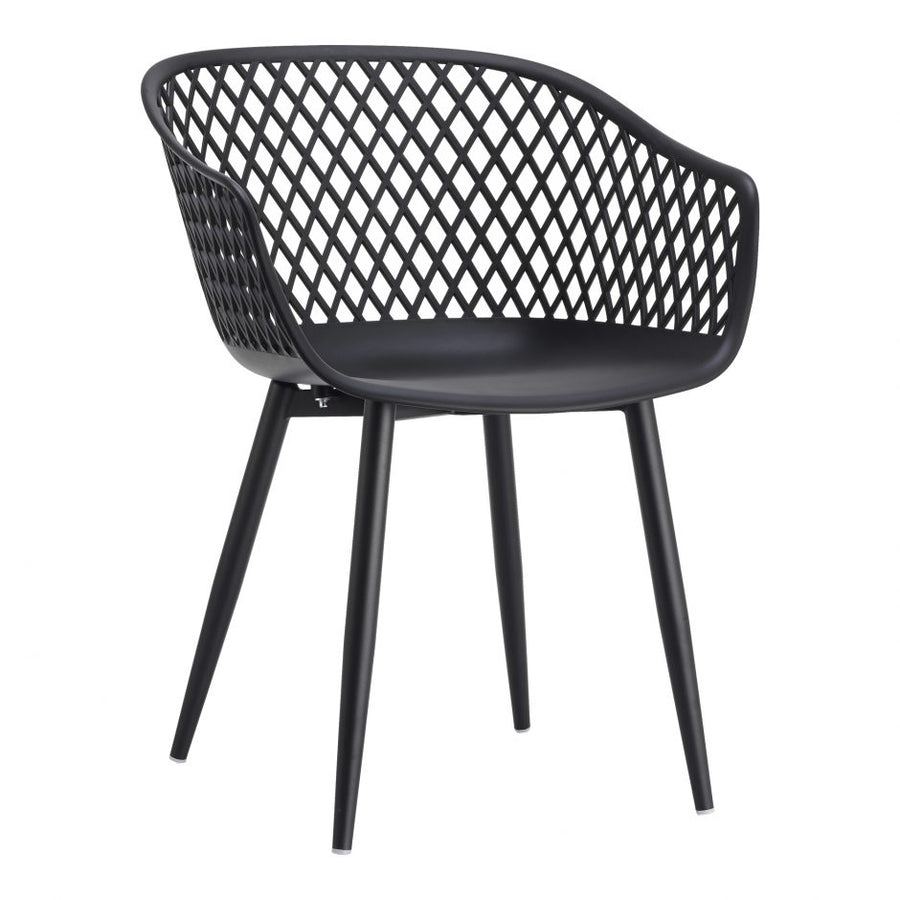 Piazza Outdoor Chair Black - Set Of Two-Moes-MOE-QX-1001-02-Outdoor Dining Chairs-1-France and Son