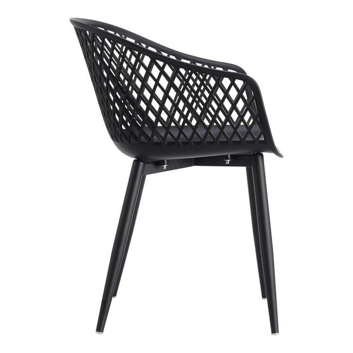 Piazza Outdoor Chair Black - Set Of Two-Moes-MOE-QX-1001-02-Outdoor Dining Chairs-3-France and Son