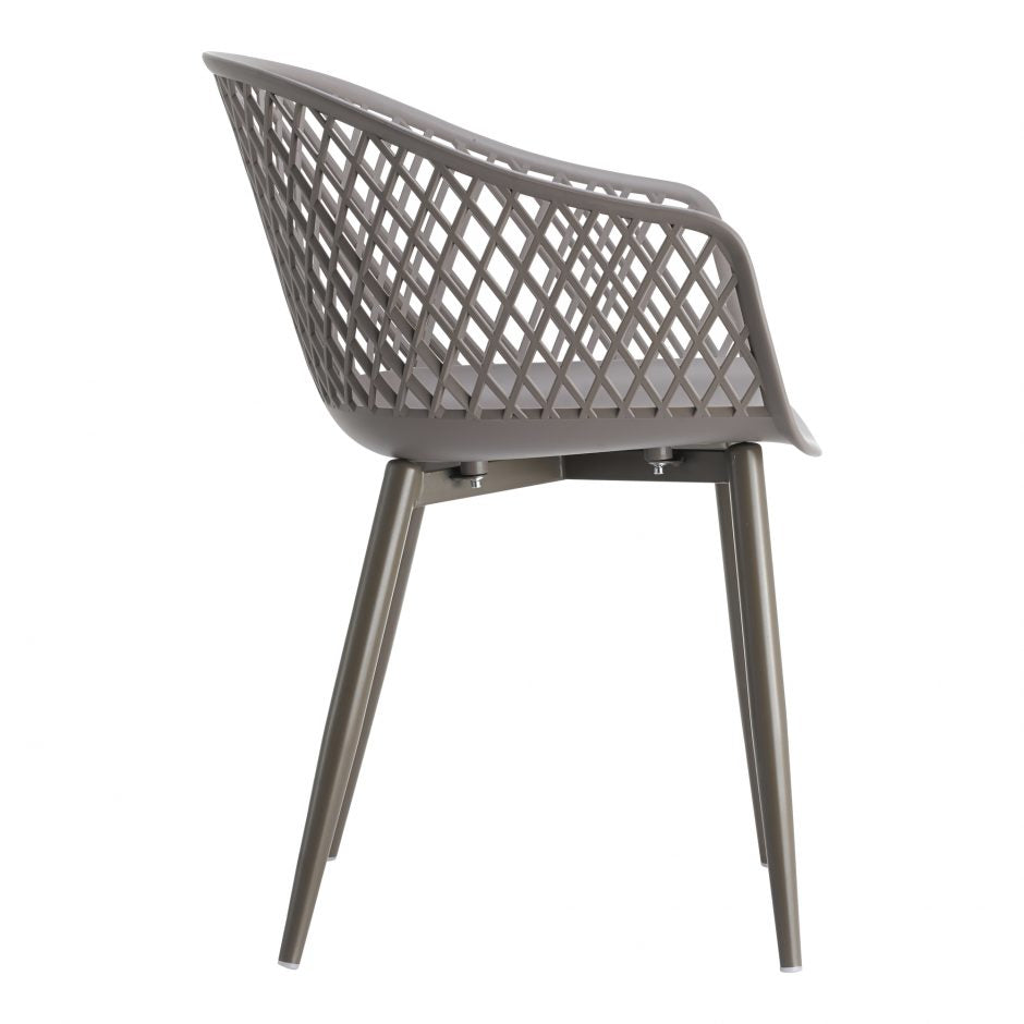 Piazza Outdoor Chair Grey - Set Of Two-Moes-MOE-QX-1001-15-Outdoor Dining Chairs-4-France and Son