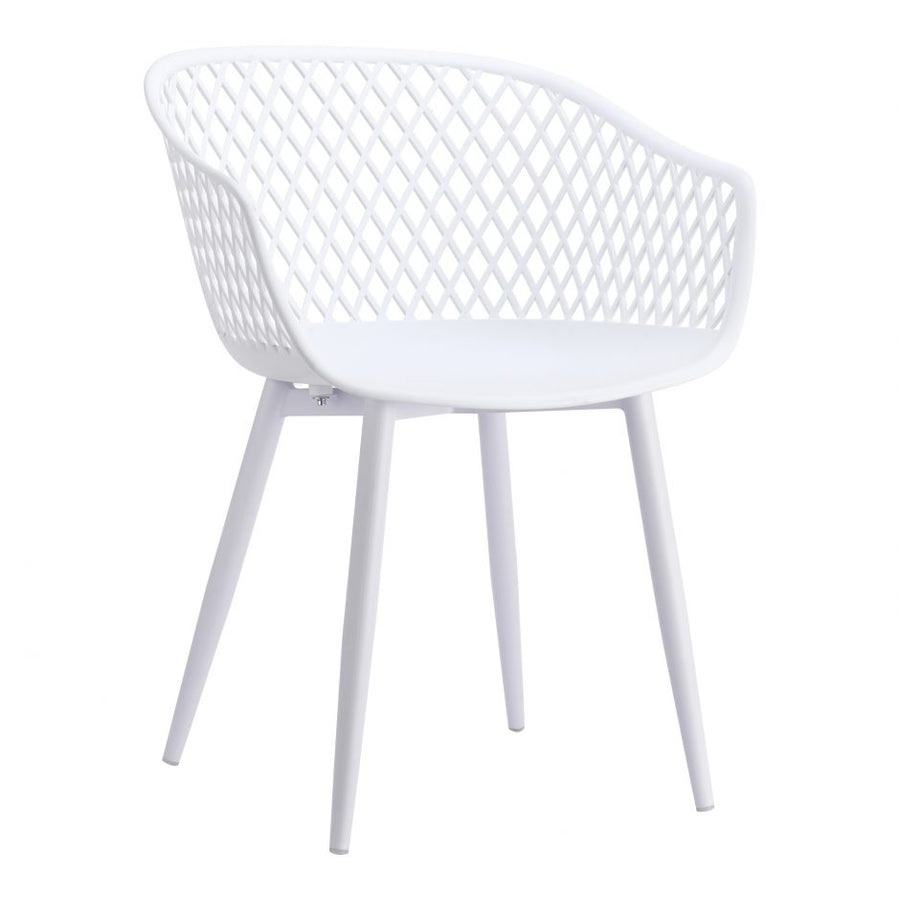 Piazza Outdoor Chair White - Set Of Two-Moes-MOE-QX-1001-18-Outdoor Dining Chairs-1-France and Son