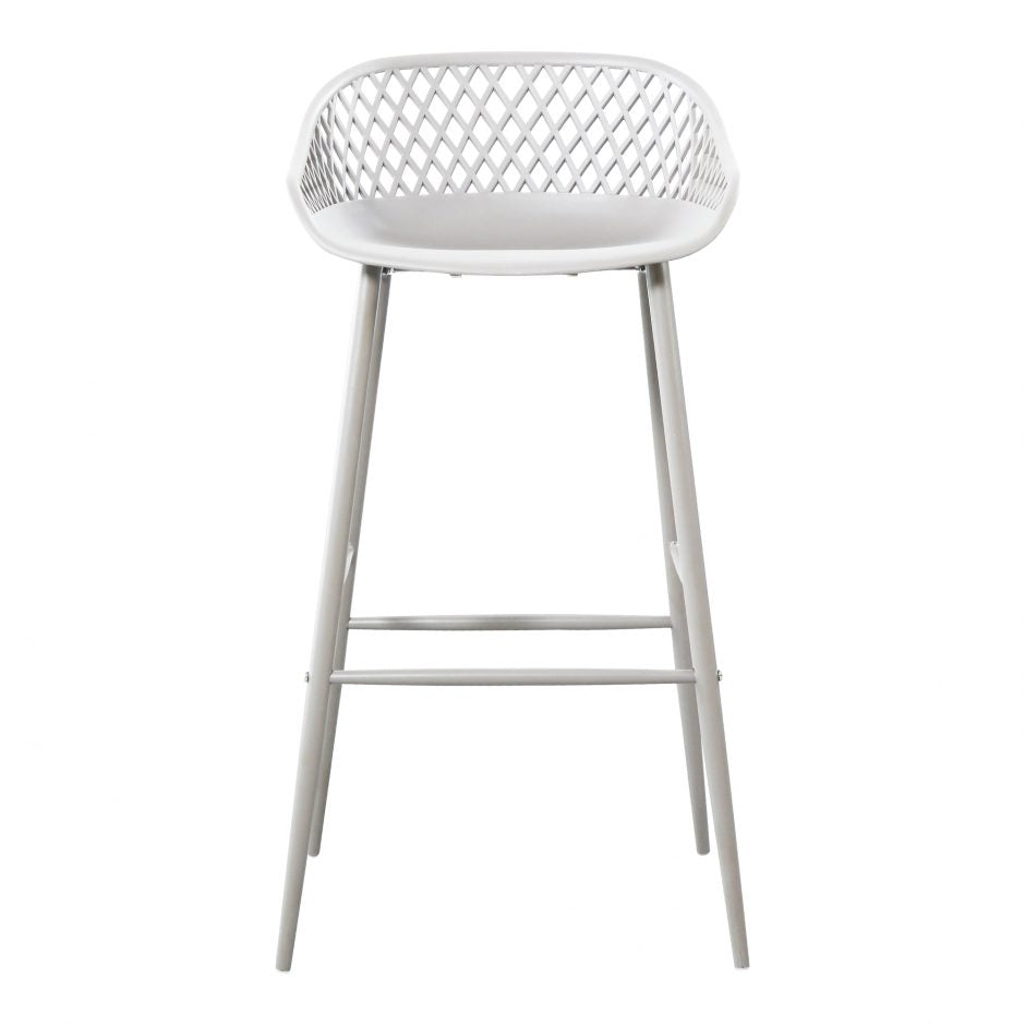 Piazza Outdoor Barstool White - Set Of Two-Moes-MOE-QX-1004-18-Bar Stools-2-France and Son
