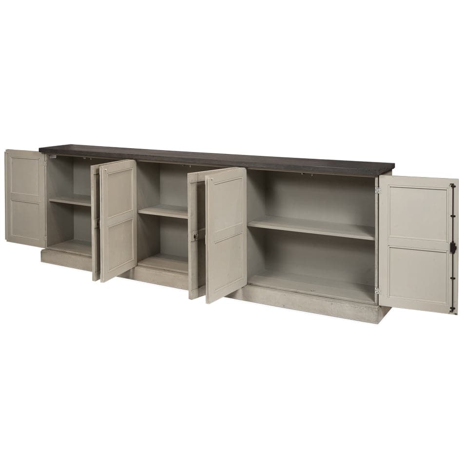 Luciana Wood Doors Buffet-SARREID-SARREID-R04504T01W-Sideboards & CredenzasWashed Grey-3-France and Son