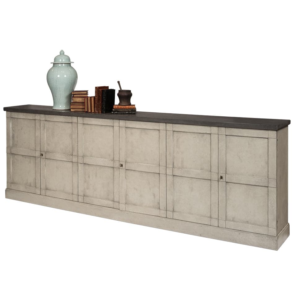 Luciana Wood Doors Buffet-SARREID-SARREID-R04504T01W-Sideboards & CredenzasWashed Grey-5-France and Son