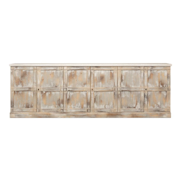 Luciana Wood Buffet 112" Grey Stucco-SARREID-SARREID-R04573T14W-Sideboards & Credenzas-1-France and Son