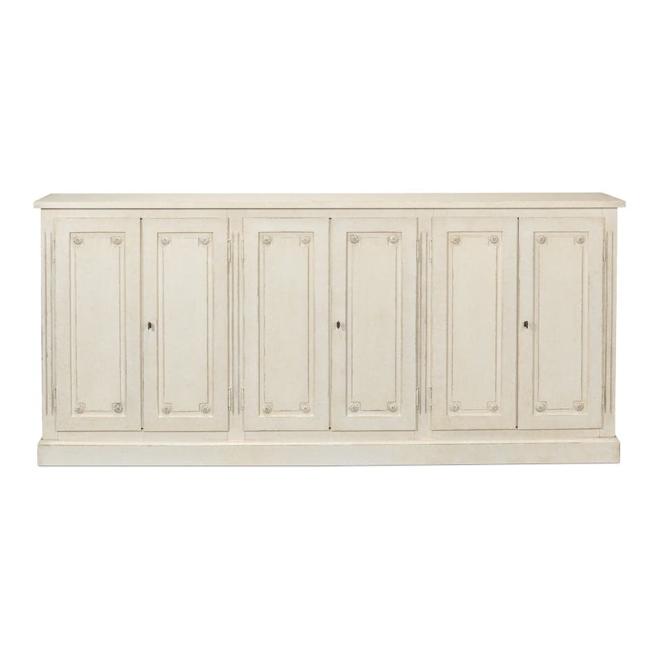 Bellagio Sideboard 96"-SARREID-SARREID-R061-37-Sideboards & CredenzasWhite/White Finish-6-France and Son