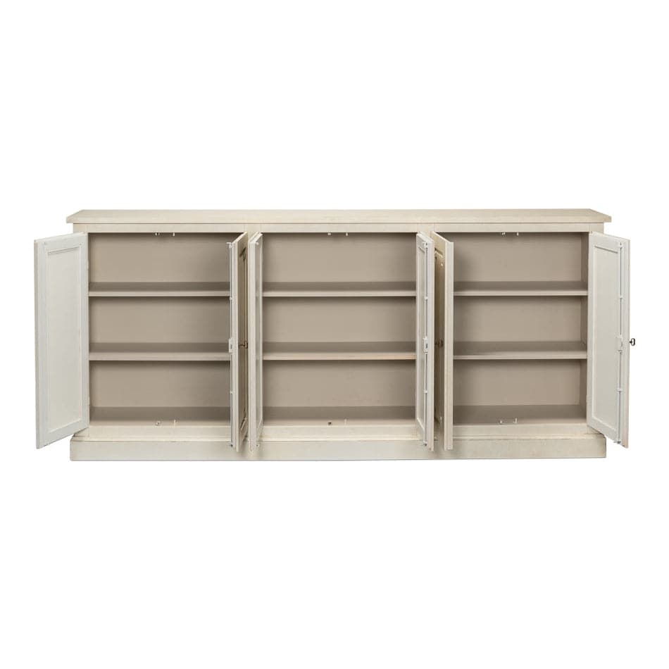 Bellagio Sideboard 96"-SARREID-SARREID-R061-14T15-Sideboards & CredenzasStucco White Base/Grey Top-7-France and Son