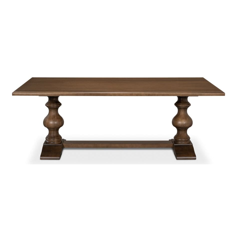 Lionisio Trestle Table 84"-SARREID-SARREID-R085-78-Dining TablesDriftwood Finish-7-France and Son