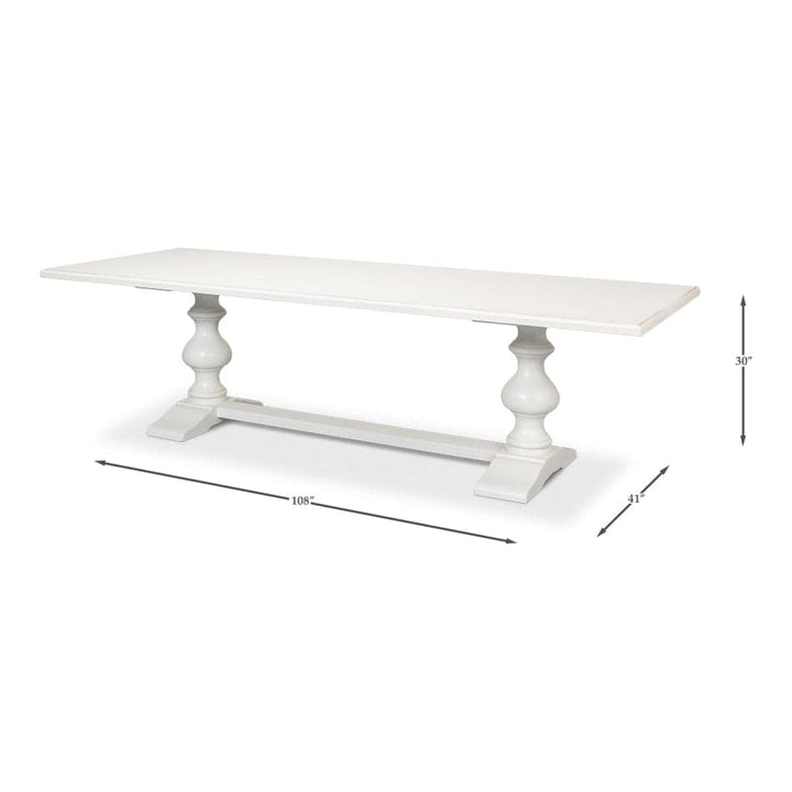 Lionisio Trestle Table 108"-SARREID-SARREID-R248-79-Dining Tables-3-France and Son