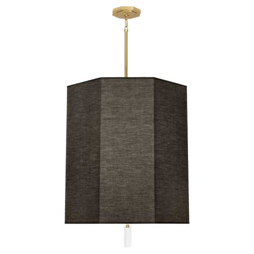 Kate Pendant-Robert Abbey Fine Lighting-ABBEY-RB202-PendantsModern Brass / Raven Black-9-France and Son