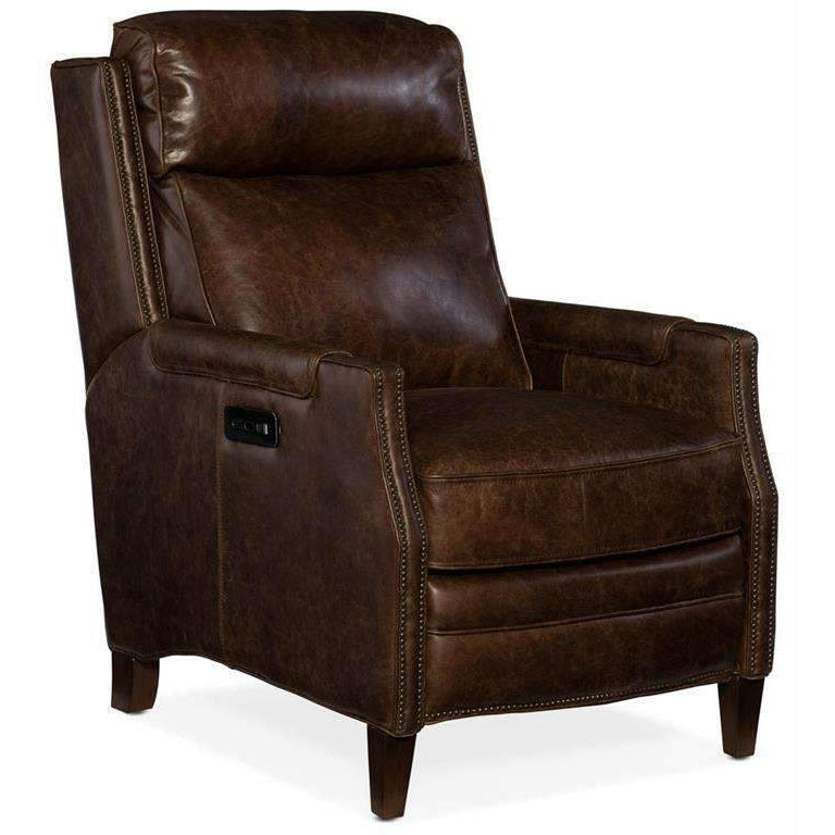 Regale Power Recliner with Power Headrest-Hooker-HOOKER-RC411-PWR-088-Lounge ChairsBrown-1-France and Son