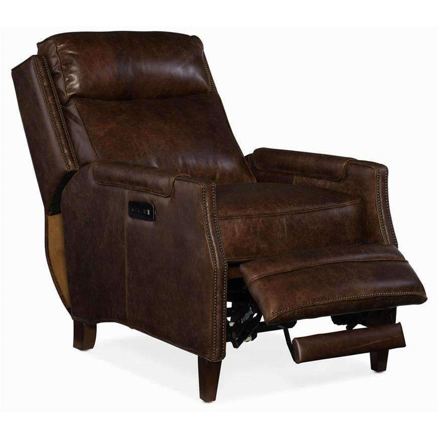 Regale Power Recliner with Power Headrest-Hooker-HOOKER-RC411-PWR-088-Lounge ChairsBrown-3-France and Son
