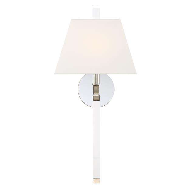 Renee 1 Light Aged Brass Sconce-Crystorama Lighting Company-CRYSTO-REN-261-PN-Wall LightingSilver-2-France and Son