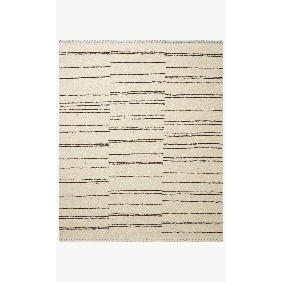 Roman ROM-04 Natural / Charcoal Area Rug-Loloi-LOLOI-ROMAROM-04NACC2030-Rugs2'-0" x 3'-0"-1-France and Son