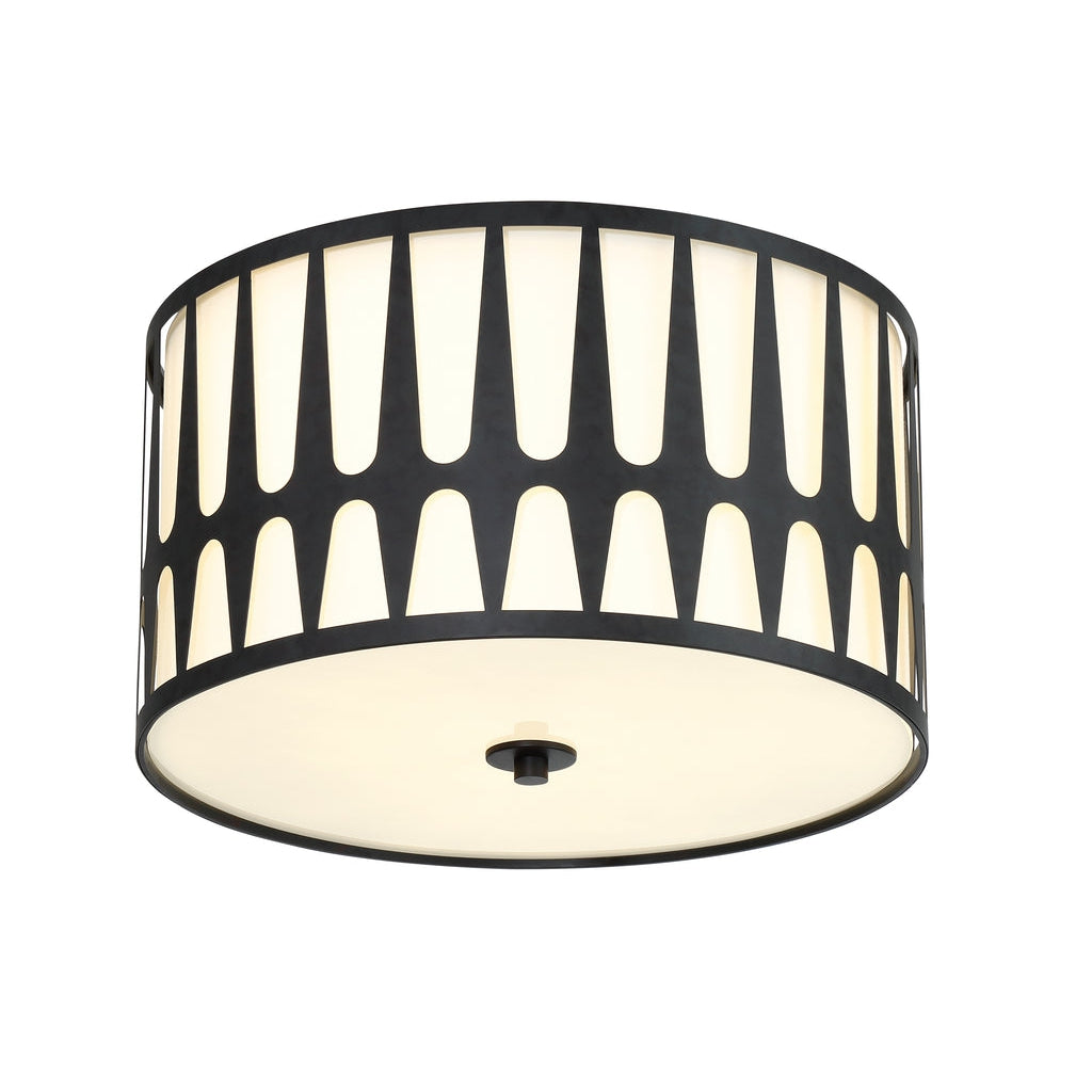 Royston 3 Light Ceiling Mount-Crystorama Lighting Company-CRYSTO-ROY-800-BK-ChandeliersBlack-3-France and Son