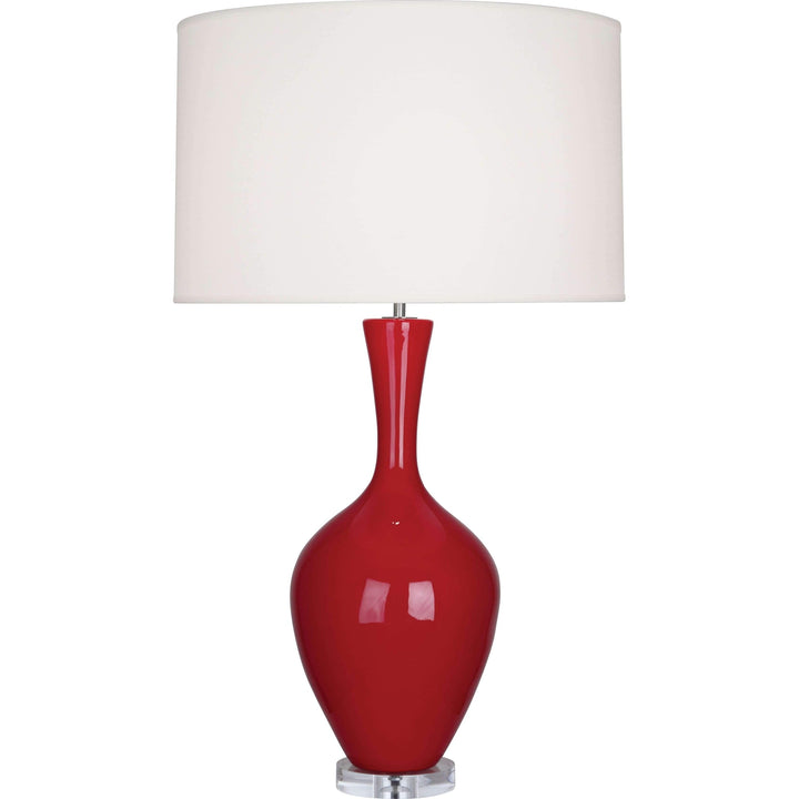 Audrey Table Lamp-Robert Abbey Fine Lighting-ABBEY-RR980-Table LampsRuby Red-21-France and Son