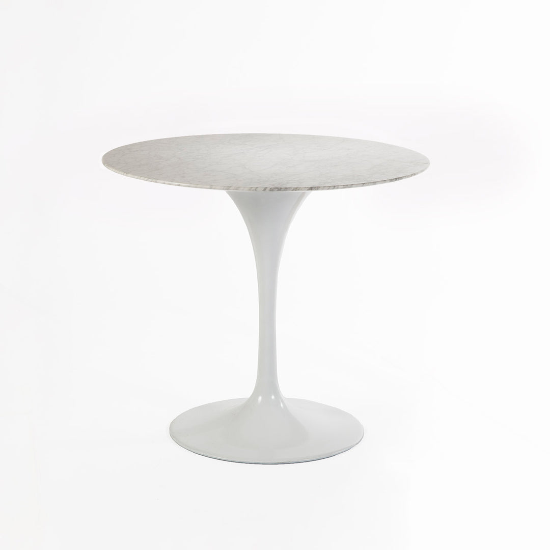 Carrara Marble Pedestal Tulip Dining Table - Round-France & Son-RT335R30WHT-Dining Tables30" Diameter-4-France and Son