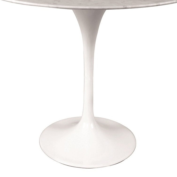 Cast Metal Tulip Table Base-France & Son-RT335-SIDE-BASE-WHT-Dining TablesSide-White-7-France and Son