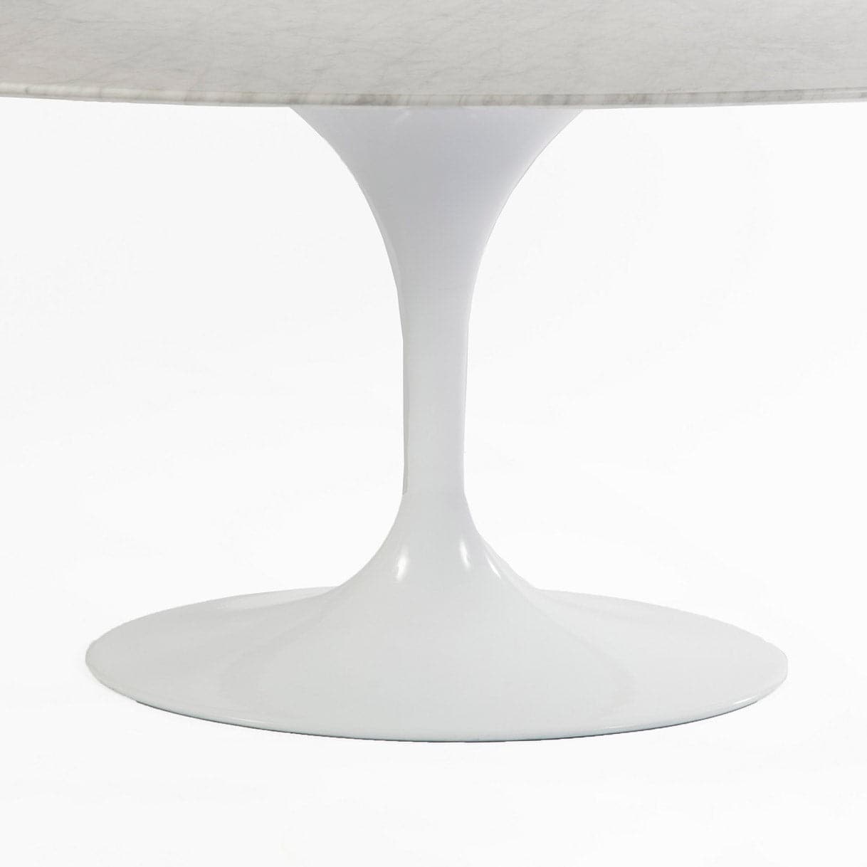 Carrara Marble Pedestal Tulip Dining Table Inspired by Eero 