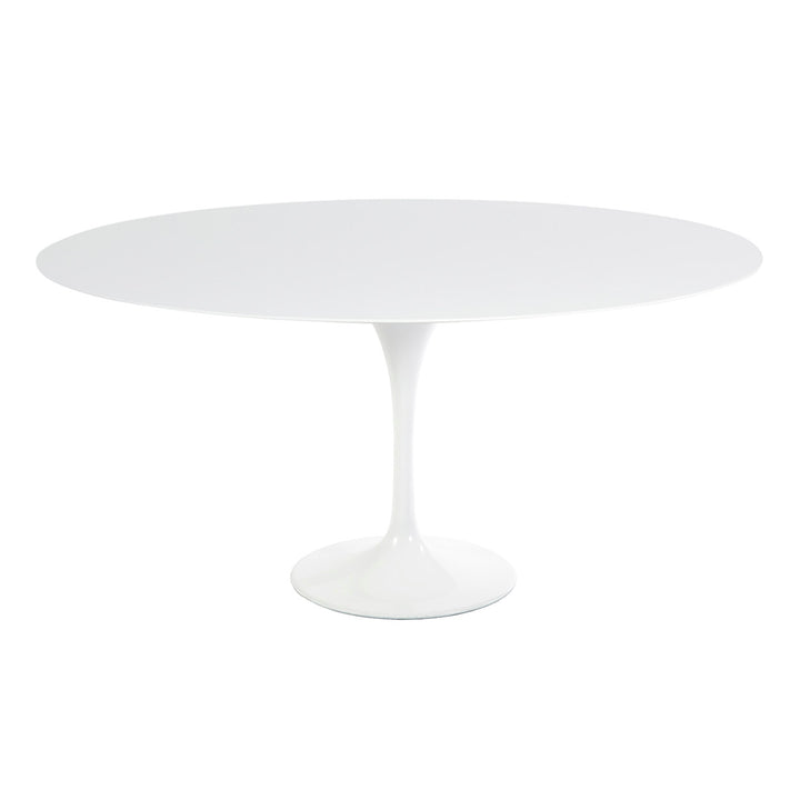 Quartz Pedestal Tulip Dining Table - Round-France & Son-RTQR60WHT-Dining Tables60" Diameter-2-France and Son