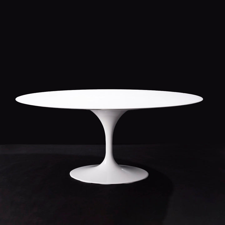 Quartz Pedestal Tulip Dining Table - Oval-France & Son-RTQV6042WHT-Dining Tables60" x 42" Oval-2-France and Son