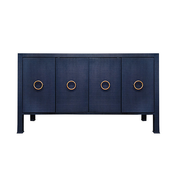 Rue Four Door Buffet-Worlds Away-WORLD-RUE NVY-Sideboards & CredenzasNavy-1-France and Son