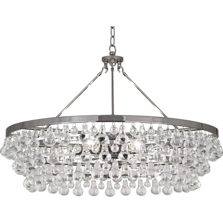 Bling 6 Light Chandelier-Robert Abbey Fine Lighting-ABBEY-S1004-ChandeliersPolished Nickel-2-France and Son