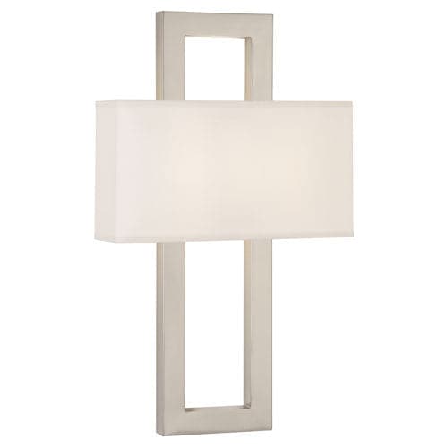 Doughnut Wall Sconce-Robert Abbey Fine Lighting-ABBEY-S115-Outdoor Wall SconcesSnowflake Fabric Shade-Antique Silver Finish-3-France and Son