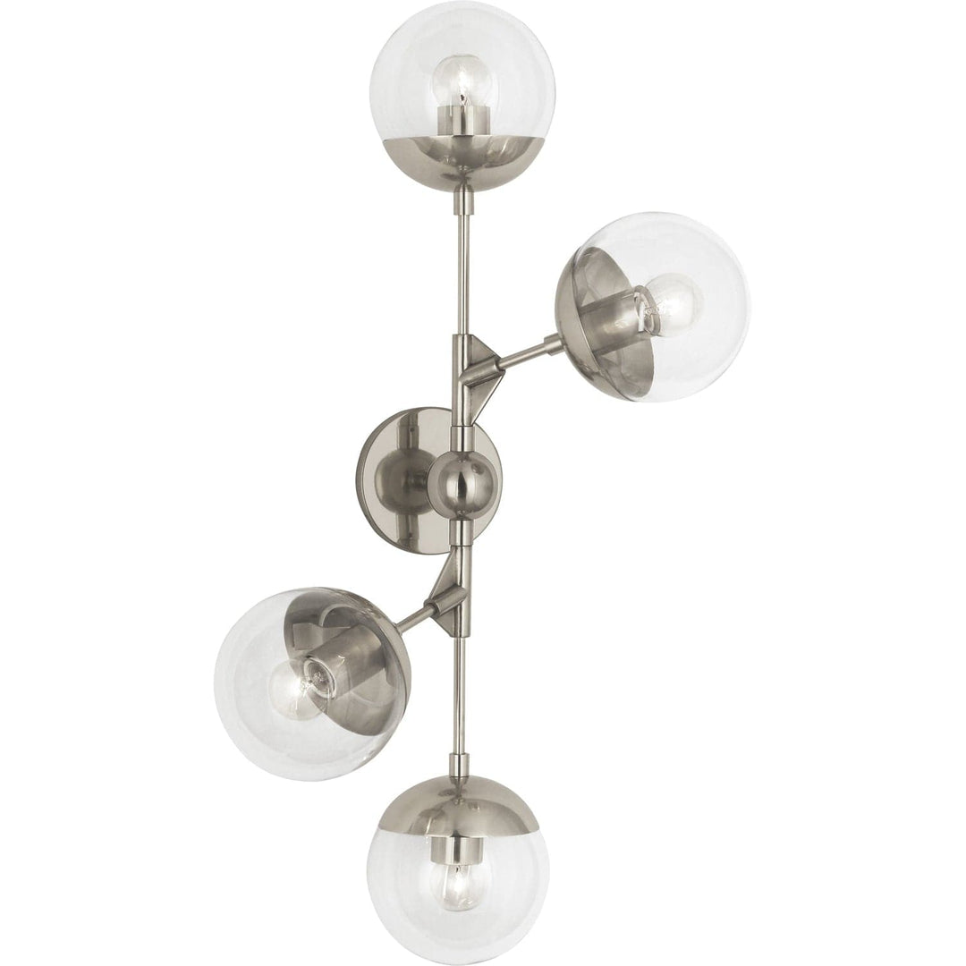 Celeste 4 Light Wall Sconce-Robert Abbey Fine Lighting-ABBEY-S1216-Wall LightingPolished Nickel-2-France and Son