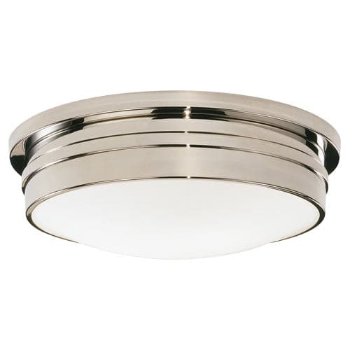 Roderick Flushmount-Robert Abbey Fine Lighting-ABBEY-S1314-Flush MountsPolished Nickel Shade:-12.25"W-8-France and Son