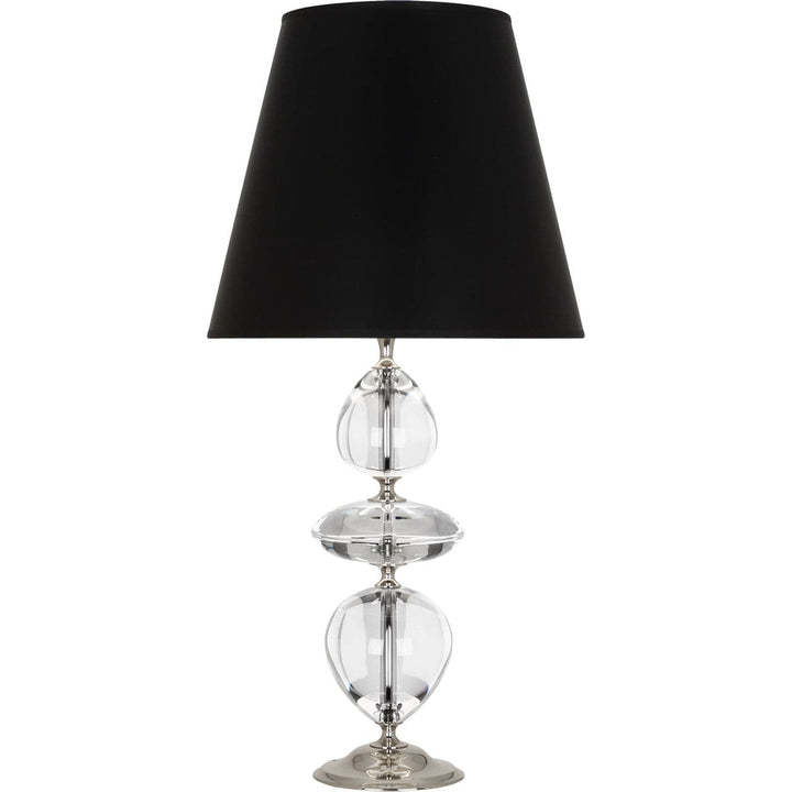 Williamsburg Orlando Table Lamp-Robert Abbey Fine Lighting-ABBEY-S260B-Floor LampsNickel Accent-Black Opaque Parchment-5-France and Son