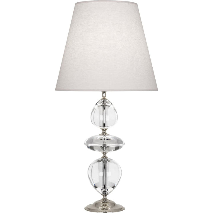 Williamsburg Orlando Table Lamp-Robert Abbey Fine Lighting-ABBEY-S260-Floor LampsNickel Accent-Shannon Oyster Linen-4-France and Son