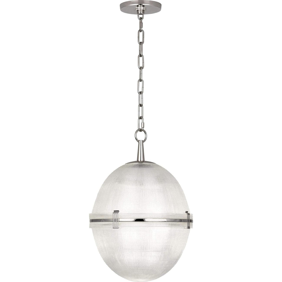 Brighton Glass Pendant-Robert Abbey Fine Lighting-ABBEY-S3393-PendantsPolished Nickel-2-France and Son