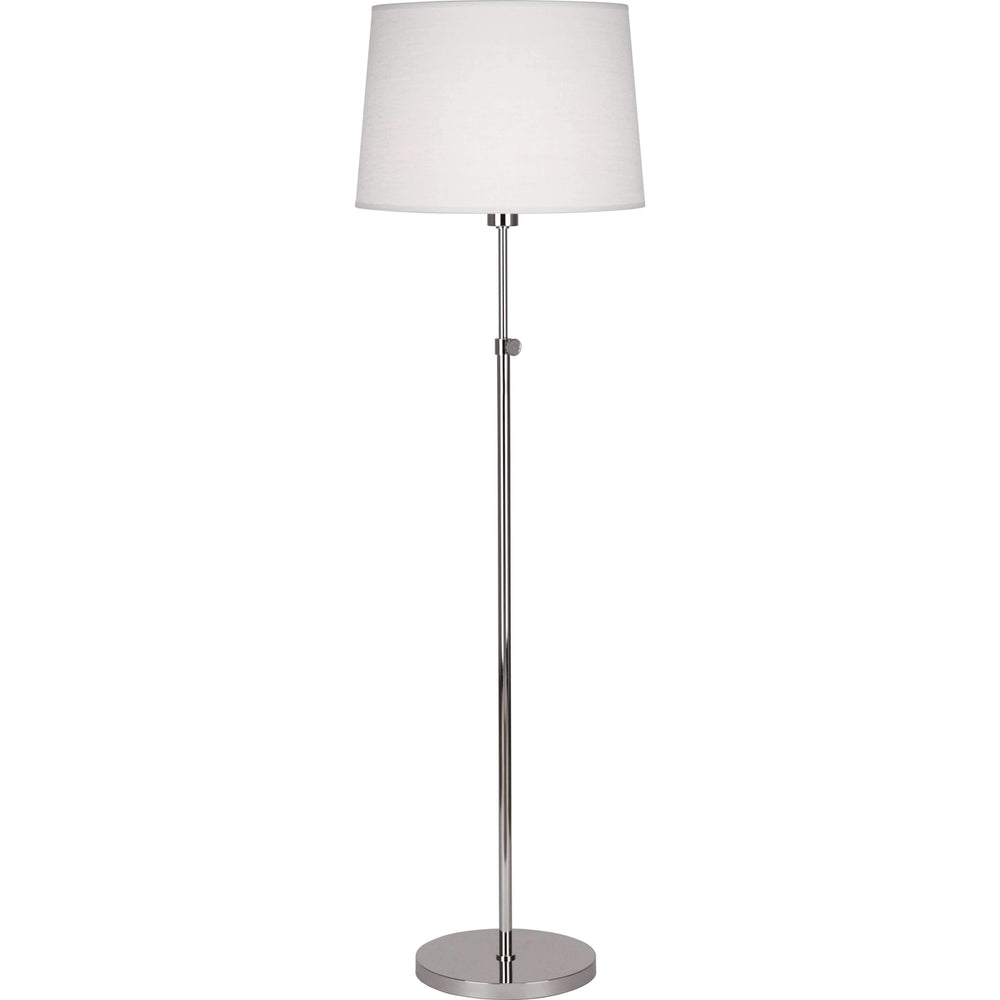 Koleman Adjustable Round Floor Lamp-Robert Abbey Fine Lighting-ABBEY-S463-Floor LampsPolished Nickel-2-France and Son