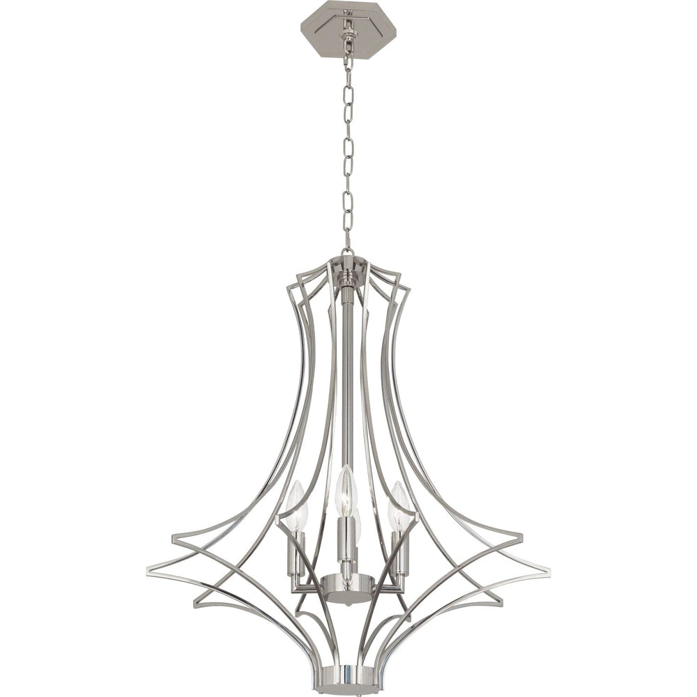 Grace Chandelier-Robert Abbey Fine Lighting-ABBEY-S467-ChandeliersPolished Nickel Finish-2-France and Son