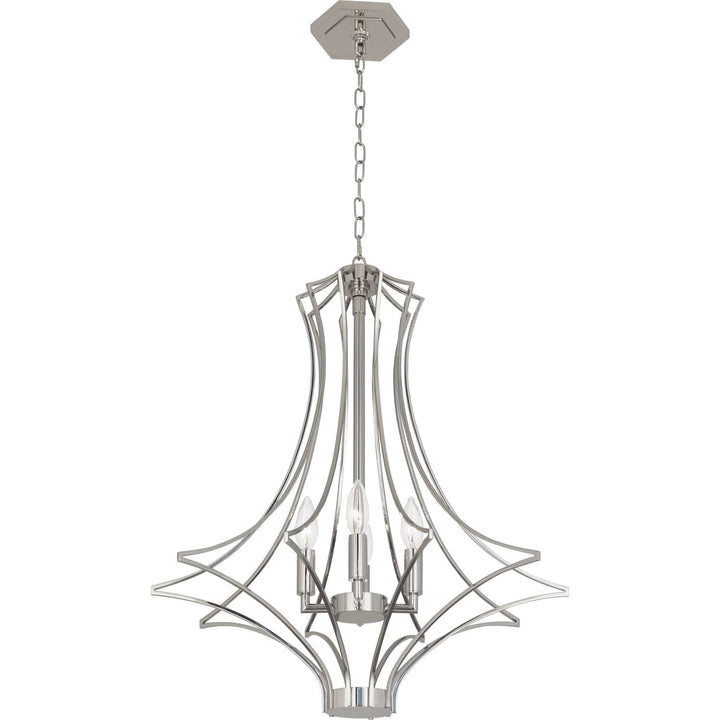 Grace Chandelier-Robert Abbey Fine Lighting-ABBEY-S467-ChandeliersPolished Nickel Finish-2-France and Son