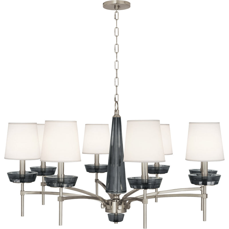 Cristallo Chandelier-Robert Abbey Fine Lighting-ABBEY-S625-ChandeliersPolished Nickel-2-France and Son