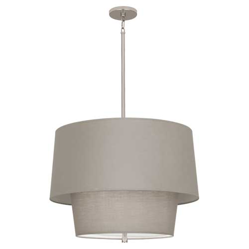 Decker Pendant - Medium-Robert Abbey Fine Lighting-ABBEY-SG138-PendantsSmoke Grey-Polished Nickel-8-France and Son