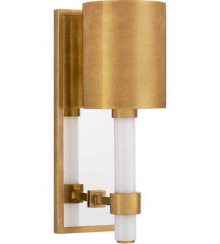 Mason Single Sconce-Visual Comfort-VISUAL-SK 2450HAB-HAB-Wall LightingHand-Rubbed Antique Brass-2-France and Son